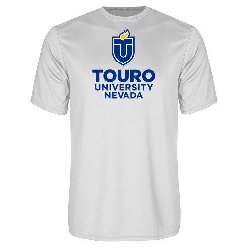  White Performance Tee - Touro University Nevada
