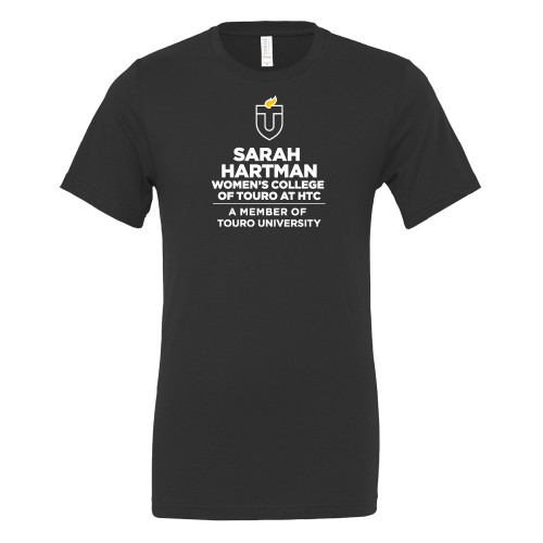  Bella + Canvas Black Jersey Cotton T Shirt - Touro University Hebrew Theological College