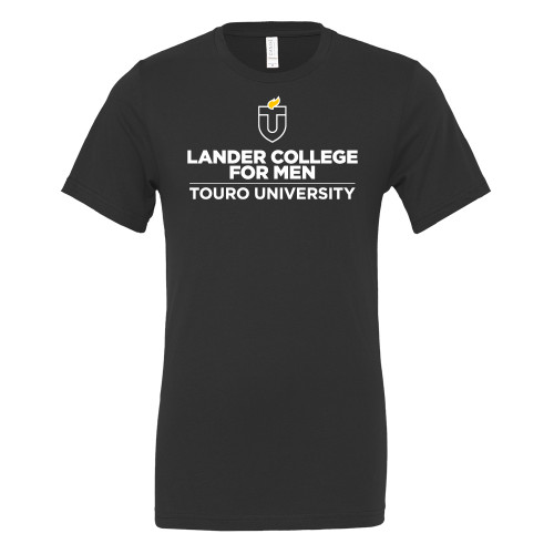 Bella + Canvas Black Jersey Cotton T Shirt - Touro University Lander College for Men
