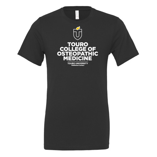  Bella + Canvas Black Jersey Cotton T Shirt - Touro University Touro College of Osteopathic Medicine Middletown