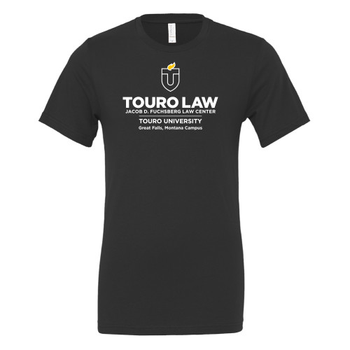  Bella + Canvas Black Jersey Cotton T Shirt - Touro Law Montana Vertical