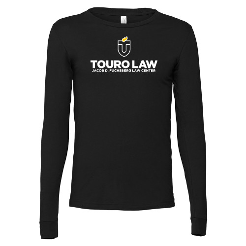  Bella + Canvas Black Jersey Cotton Long Sleeve T Shirt - Touro University Touro Law Center