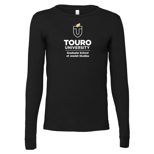  Bella + Canvas Black Jersey Cotton Long Sleeve T Shirt - Touro University Graduate School of Jewish Studies