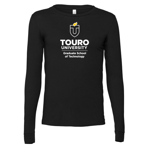  Bella + Canvas Black Jersey Cotton Long Sleeve T Shirt - Touro University Graduate School of Technology