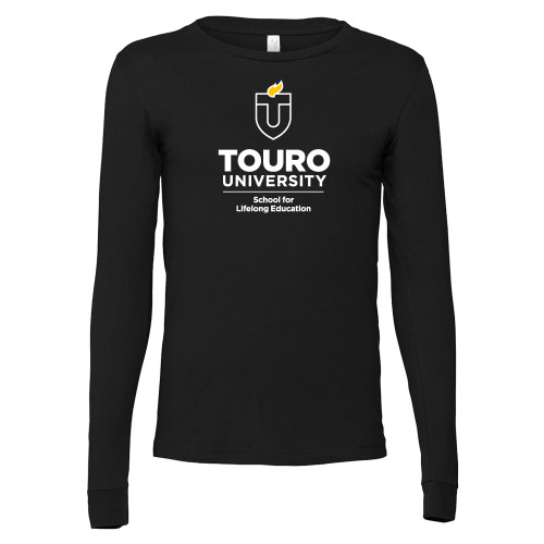  Bella + Canvas Black Jersey Cotton Long Sleeve T Shirt - School for Lifelong Education - Touro University
