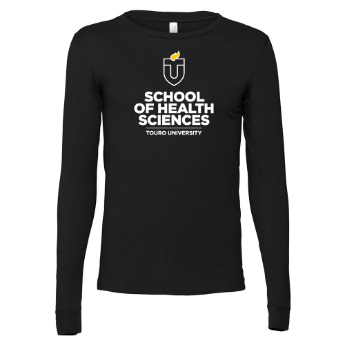 Bella + Canvas Black Jersey Cotton Long Sleeve T Shirt - Touro University School of Health Sciences