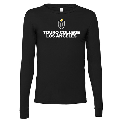  Bella + Canvas Black Jersey Cotton Long Sleeve T Shirt - Touro College Los Angeles - Touro University