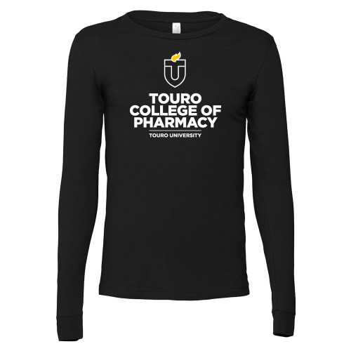  Bella + Canvas Black Jersey Cotton Long Sleeve T Shirt - Touro University Touro College of Pharmacy