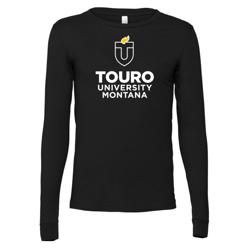  Bella + Canvas Black Jersey Cotton Long Sleeve T Shirt - Touro Montana Vertical