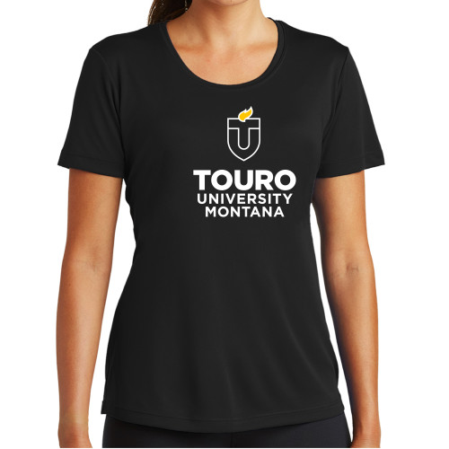  Womens Black Performance Tee - Touro Montana Vertical