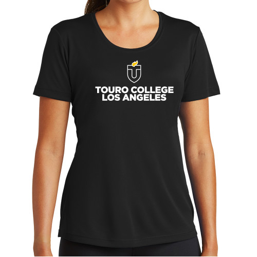  Womens Black Performance Tee - Touro College Los Angeles - Touro University