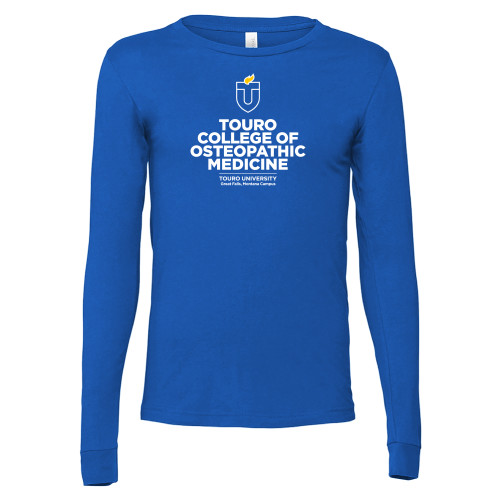  Bella + Canvas Royal Jersey Cotton Long Sleeve T Shirt - Touro College Osteopathic Medicine Montana Vertical