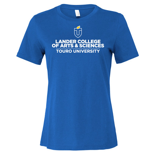  Bella + Canvas Womens Royal Relaxed Cotton T Shirt - Touro University Lander College of Arts and Sciences