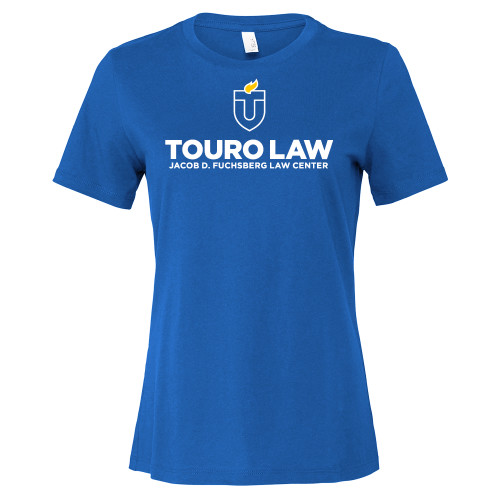  Bella + Canvas Womens Royal Relaxed Cotton T Shirt - Touro University Touro Law Center