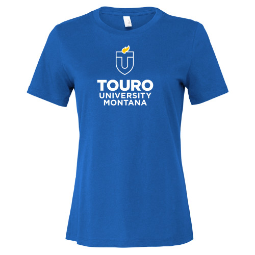  Bella + Canvas Womens Royal Relaxed Cotton T Shirt - Touro Montana Vertical