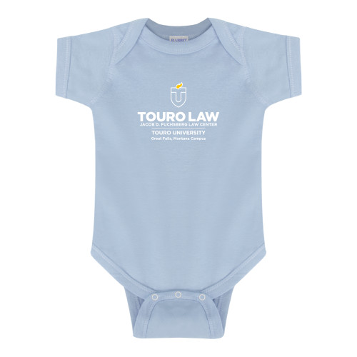  Light Blue Infant Onesie - Touro Law Montana Vertical