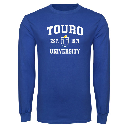  Royal Long Sleeve T Shirt - Touro EST. 1971 Distressed