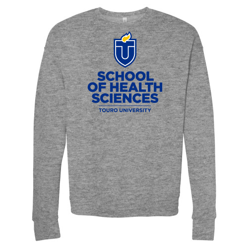  Bella + Canvas Heather Grey Fleece Crew - Touro University School of Health Sciences