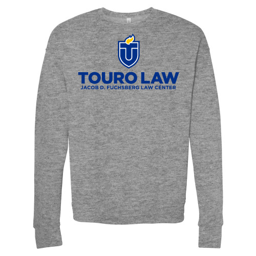  Bella + Canvas Heather Grey Fleece Crew - Touro University Touro Law Center