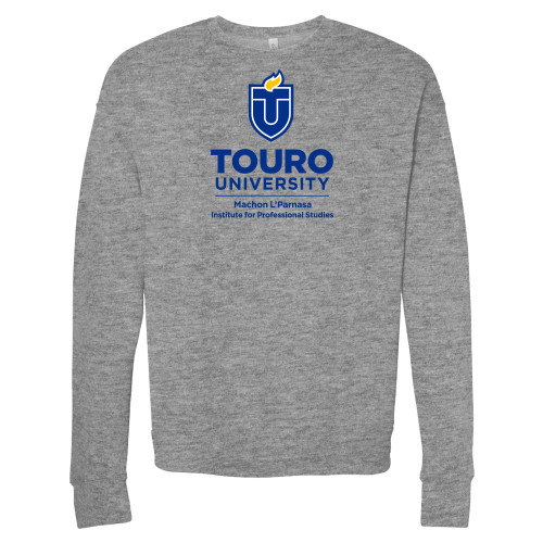  Bella + Canvas Heather Grey Fleece Crew - Machon LParnasa - Touro University