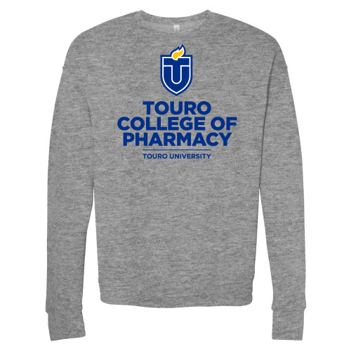  Bella + Canvas Heather Grey Fleece Crew - Touro University Touro College of Pharmacy