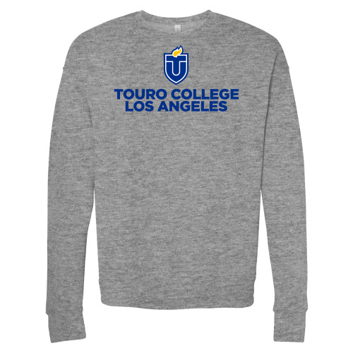  Bella + Canvas Heather Grey Fleece Crew - Touro College Los Angeles - Touro University