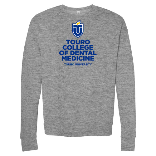  Bella + Canvas Heather Grey Fleece Crew - College of Dental Medicine - Touro University
