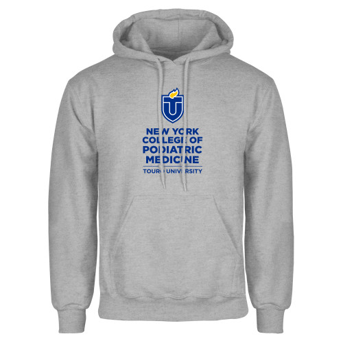  Grey Fleece Hoodie - Touro University College of Podiatric Medicine