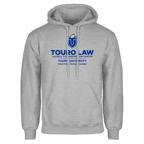  Grey Fleece Hoodie - Touro Law Montana Vertical