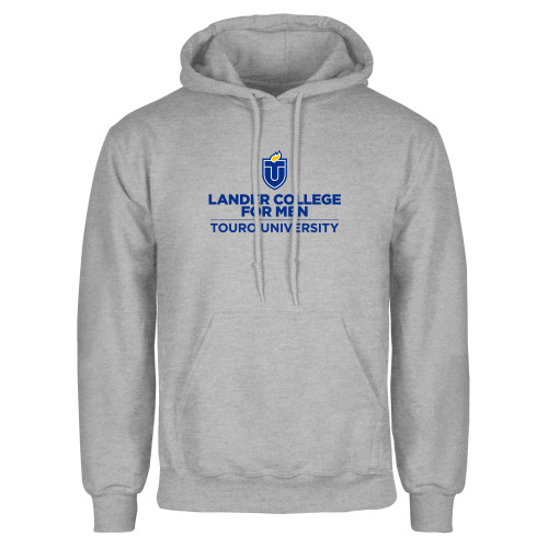  Grey Fleece Hoodie - Touro University Lander College for Men