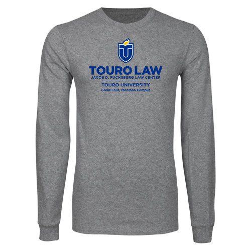  Grey Long Sleeve T Shirt - Touro Law Montana Vertical