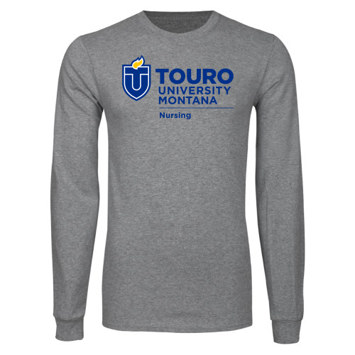  Grey Long Sleeve T Shirt - Touro Montana Nursing Vertical