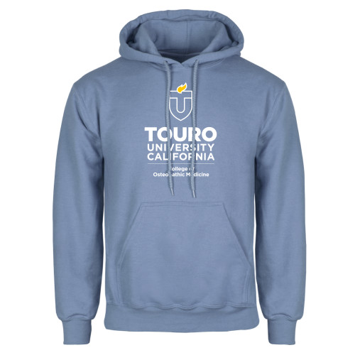  Light Blue Fleece Hoodie - Touro California College of Osteopathic Medicine Vertical