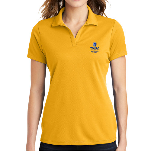 Womens Gold Dry Mesh Polo - Touro University Graduate School of Business