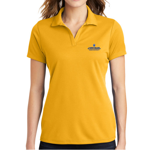  Womens Gold Dry Mesh Polo - Touro University Lander College of Arts and Sciences
