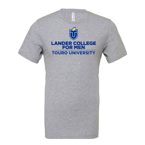  Bella + Canvas Heather Grey CVC T Shirt - Touro University Lander College for Men