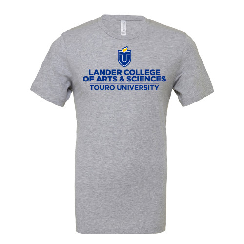  Bella + Canvas Heather Grey CVC T Shirt - Touro University Lander College of Arts and Sciences