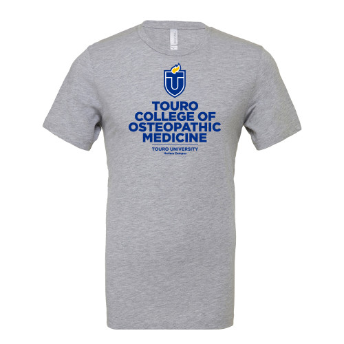  Bella + Canvas Heather Grey CVC T Shirt - Touro University Touro College of Osteopathic Medicine Harlem