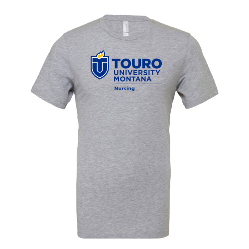  Bella + Canvas Heather Grey CVC T Shirt - Touro Montana Nursing Vertical