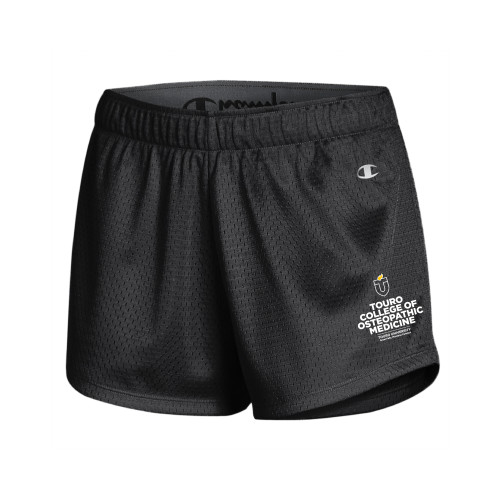  Champion Womens Black Mesh Short - Touro College Osteopathic Medicine Montana Vertical