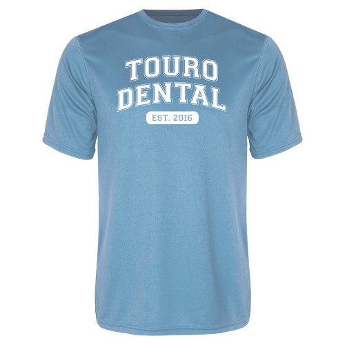  Light Blue Performance Tee - Touro Dental Collegiate Arched Est Date