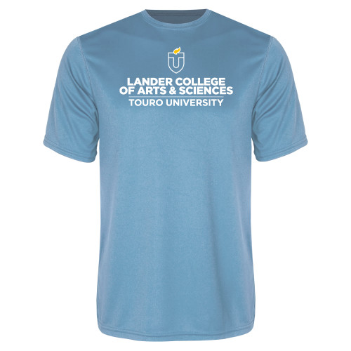  Light Blue Performance Tee - Touro University Lander College of Arts and Sciences