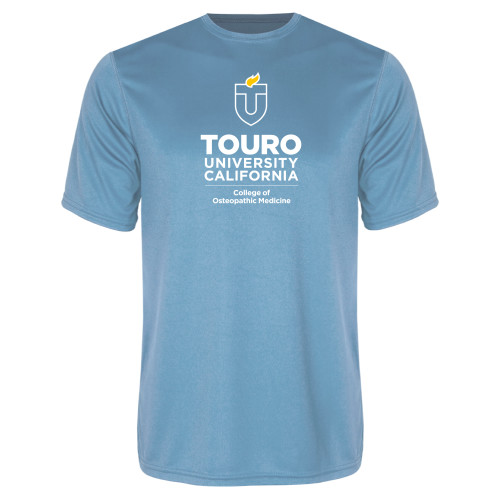  Light Blue Performance Tee - Touro California College of Osteopathic Medicine Vertical
