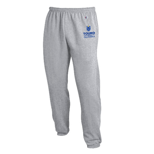  Champion Heather Grey Banded Bottom Sweatpants - Touro University CA Stacked