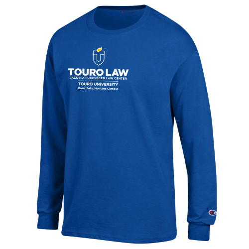  Champion Royal Long Sleeve T Shirt - Touro Law Montana Vertical