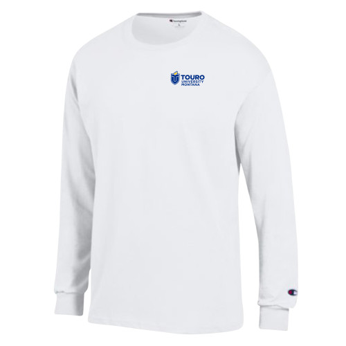  Champion White Long Sleeve T Shirt - Touro Montana Horizontal
