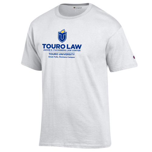  Champion White T Shirt - Touro Law Montana Vertical