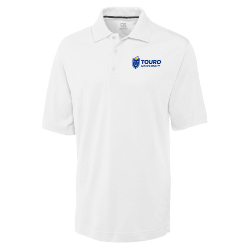  C&B White Advantage TriBlend Pique Polo - Touro University Horizontal