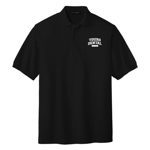  Black Silk Touch Polo - Touro Dental Collegiate Arched Est Date