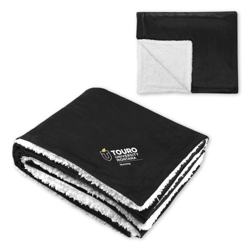  Super Soft Luxurious Black Sherpa Throw Blanket - Touro Montana Nursing Vertical
